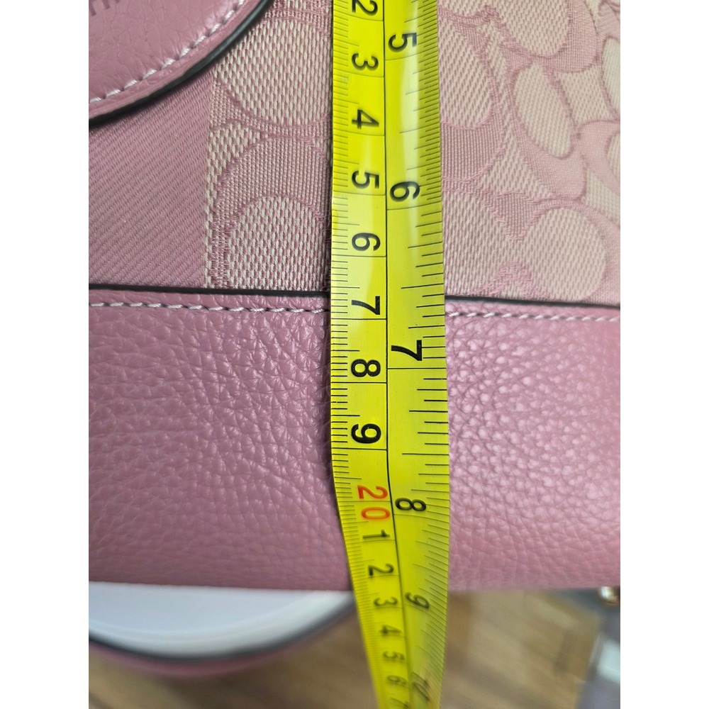 Coach Dempsey Tote 22 Signature Canvas Pink Varsity Stripe C8417 Crossbody Bag - Picture 11 of 11